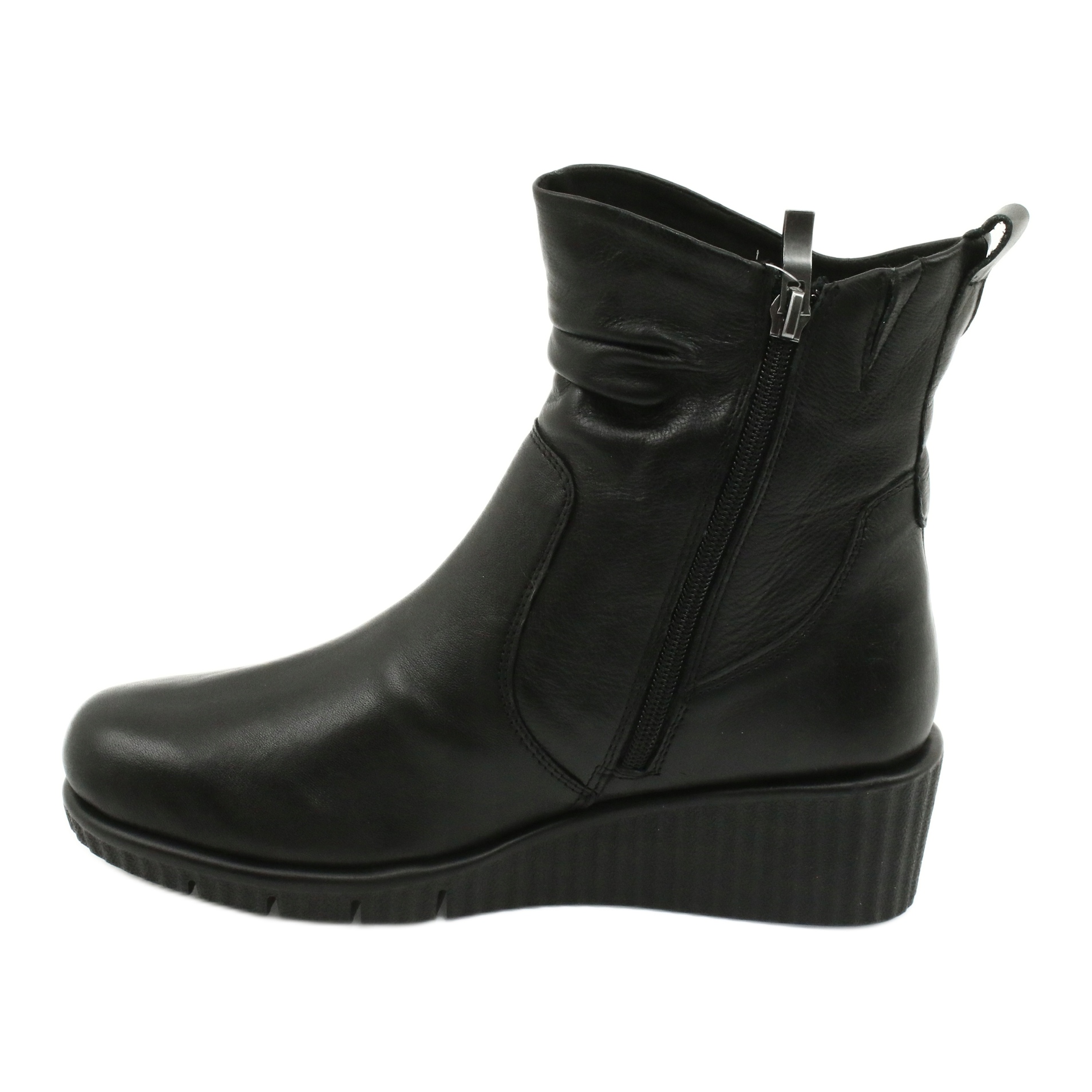 Air wedge boots black - ButyModne.pl
