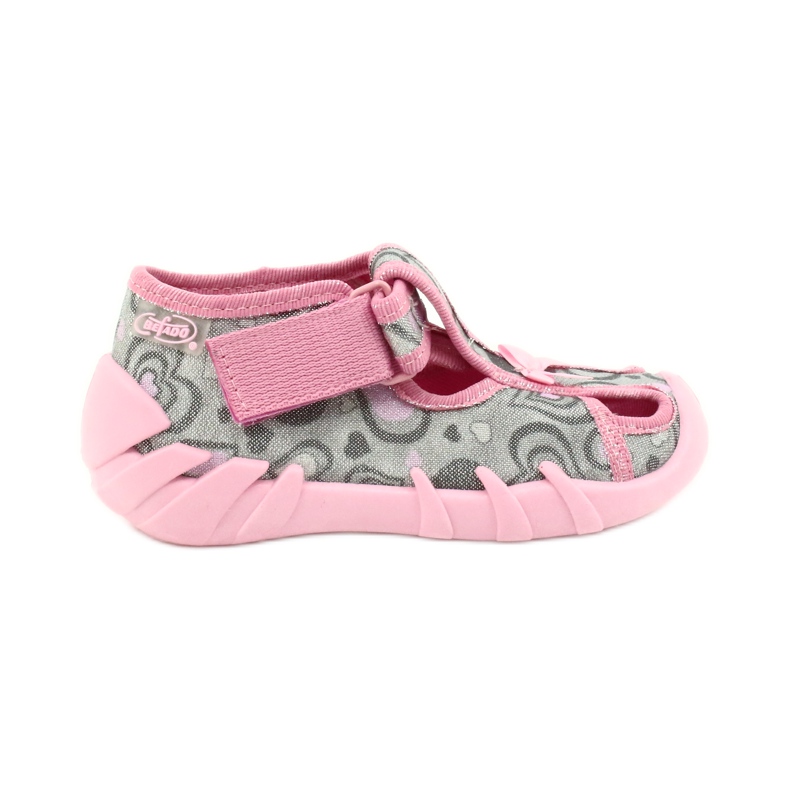 Befado children's shoes 190P084 grey pink 1 Befado children's shoes 190P084 grey pink 1