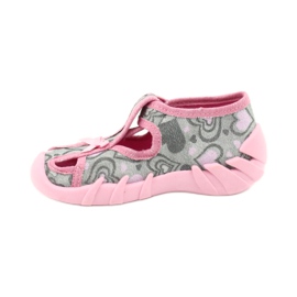 Befado children's shoes 190P084 grey pink 2 Befado children's shoes 190P084 grey pink 2