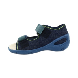 Befado children's shoes pu 065P142 navy blue green 2