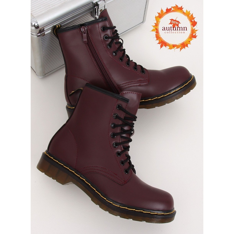 Lace-up boots maroon NC1019 Wine Red multicolored 1