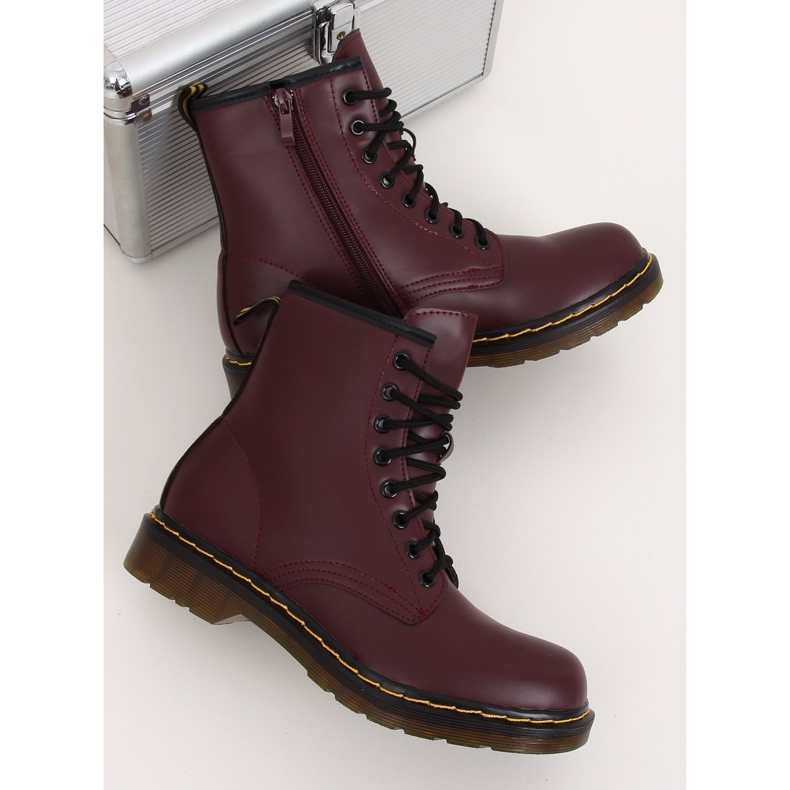 Lace-up boots maroon NC1019 Wine Red multicolored 2