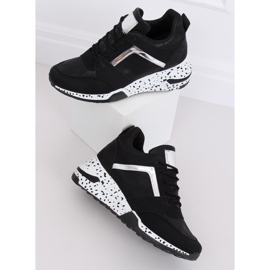 Black black sports shoes C131 Negro 2