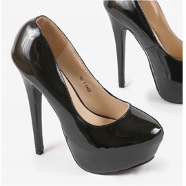 Black high lacquered heels 0041-1 2