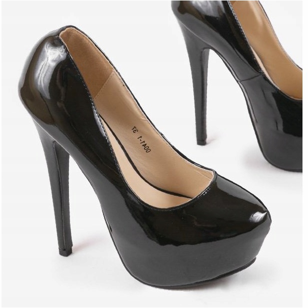 Black high lacquered heels 0041-1 2