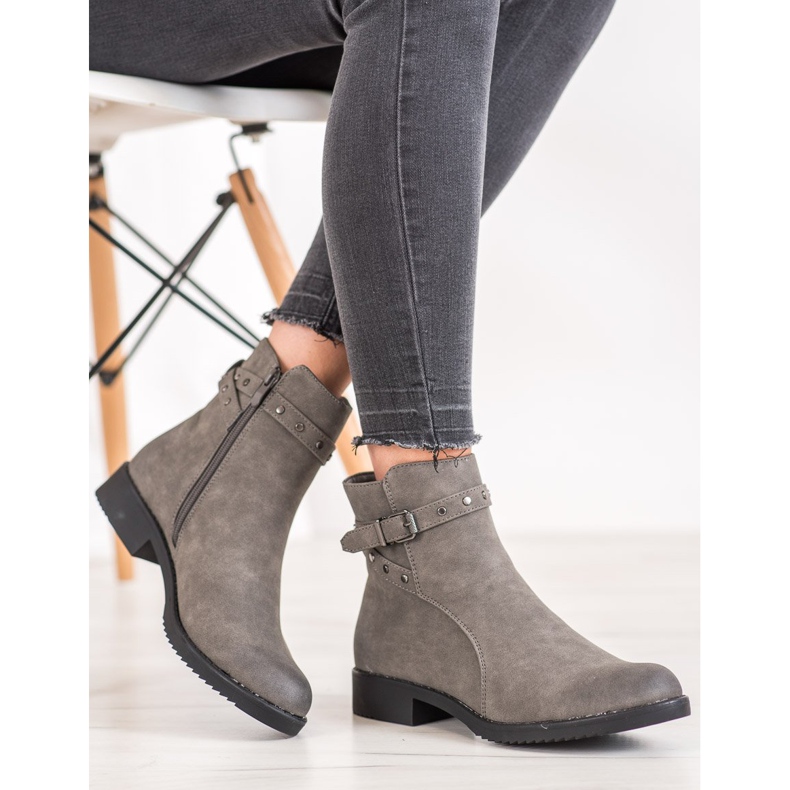 J. Star Warm gray boots grey 1