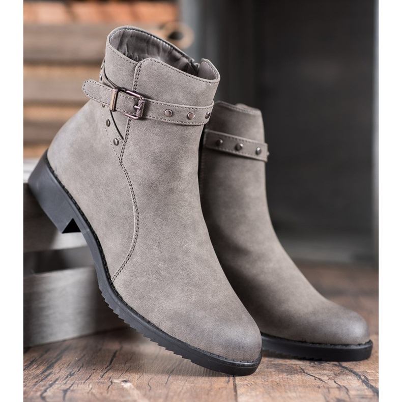 J. Star Warm gray boots grey 2