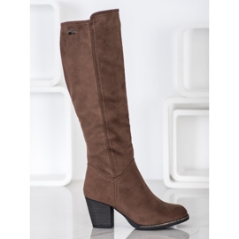 J. Star Comfortable boots on a post brown 2