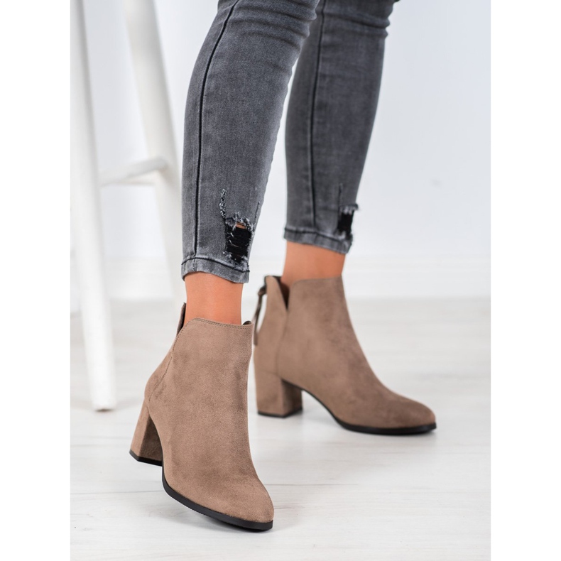 VINCEZA Zipper Boots brown 2