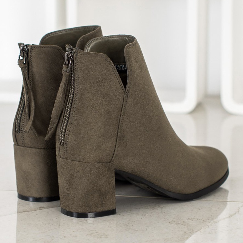 VINCEZA Zipper Boots multicolored green 1