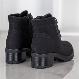 J. Star Lace-up Booties On A Post black 2