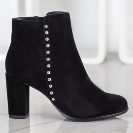 Evento Classic Leather Booties black 1 Evento Classic Leather Booties black 1