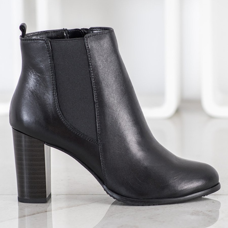 Evento Classic Leather Booties black 2
