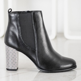 Evento Classic Leather Booties black 2