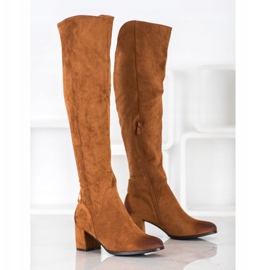 VINCEZA high boots brown 1