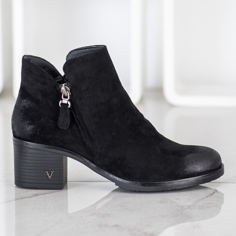 VINCEZA suede boots black 1