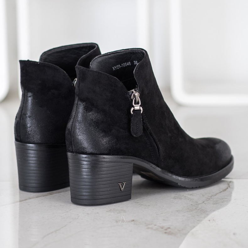 VINCEZA suede boots black 2