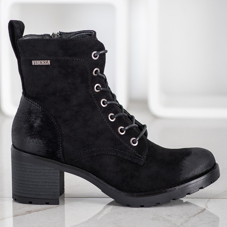 VINCEZA suede boots black 1