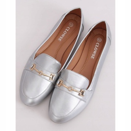 Silver metallic loafers 9F176 Silver grey 1