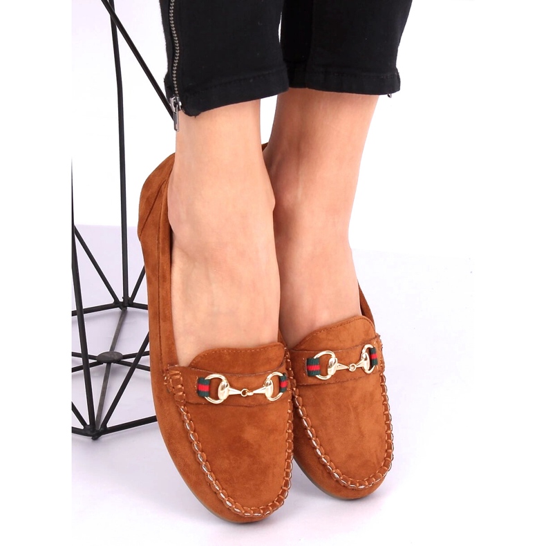 Women's loafers camel CH-1M16 Camel brown 1