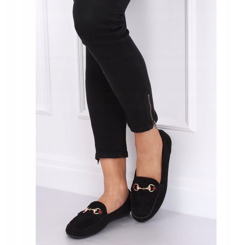 Black women's loafers CH-1M16 Black 1
