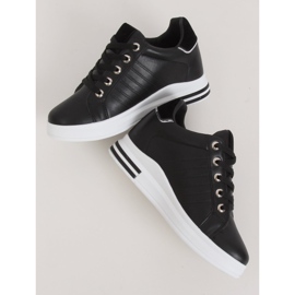 Black R78 Black sneakers on a hidden wedge heel 2