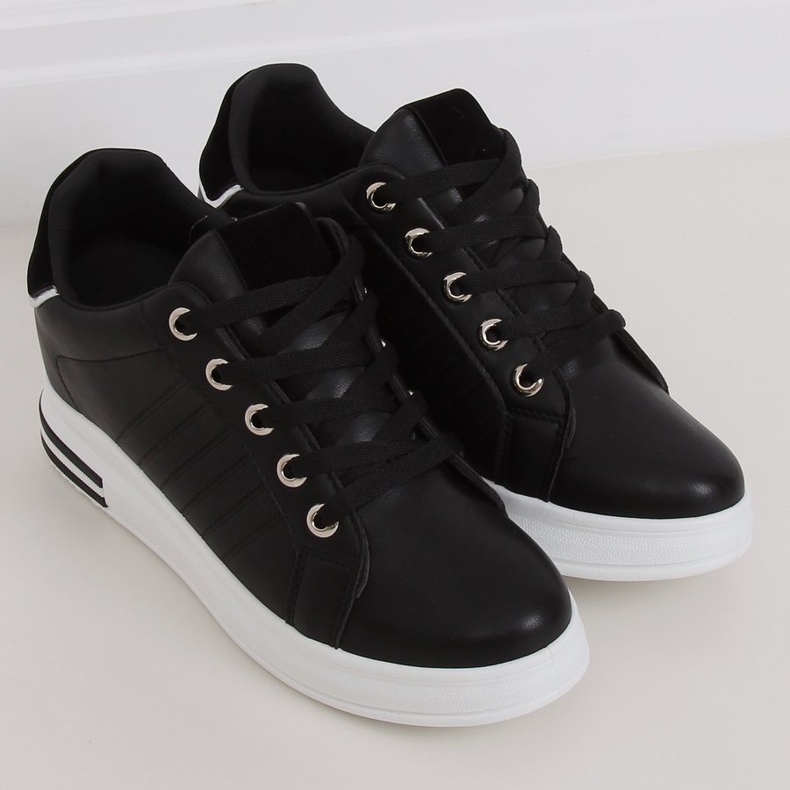 Black R78 Black sneakers on a hidden wedge heel 1