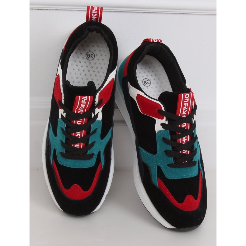 C9212 Negro suede sports shoes multicolored 2