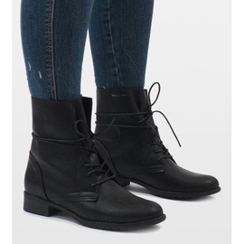 Black lace-up boots 16006-58 1