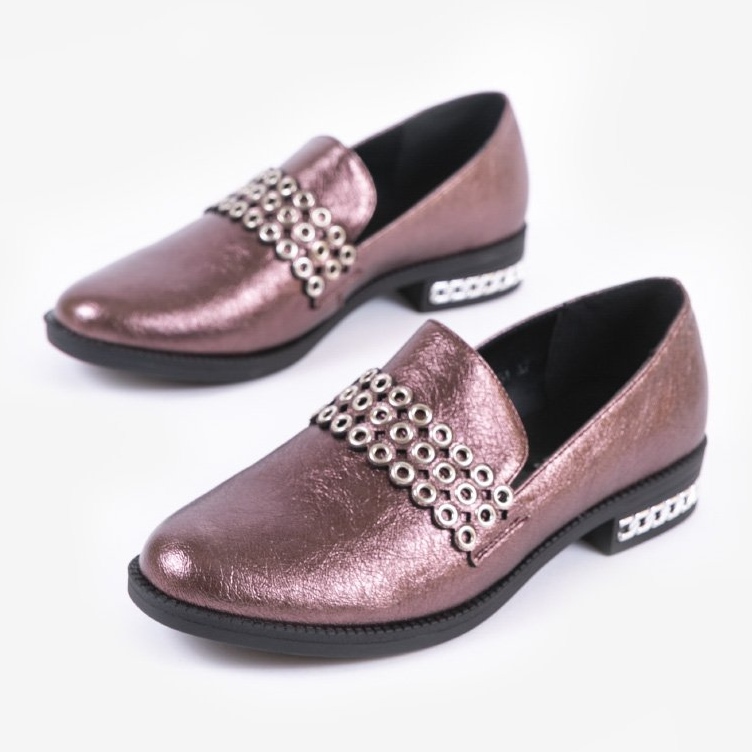 Women's maroon low shoes C18-6251 red multicolored 1