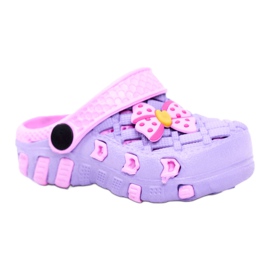 NEWS Children's Slippers Foam Crocs Violet Bow Susan purple pink 3