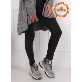 Gray high-top sport shoes 2000-C03 Gray grey 1
