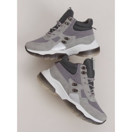 Gray high-top sport shoes 2000-C03 Gray grey 2