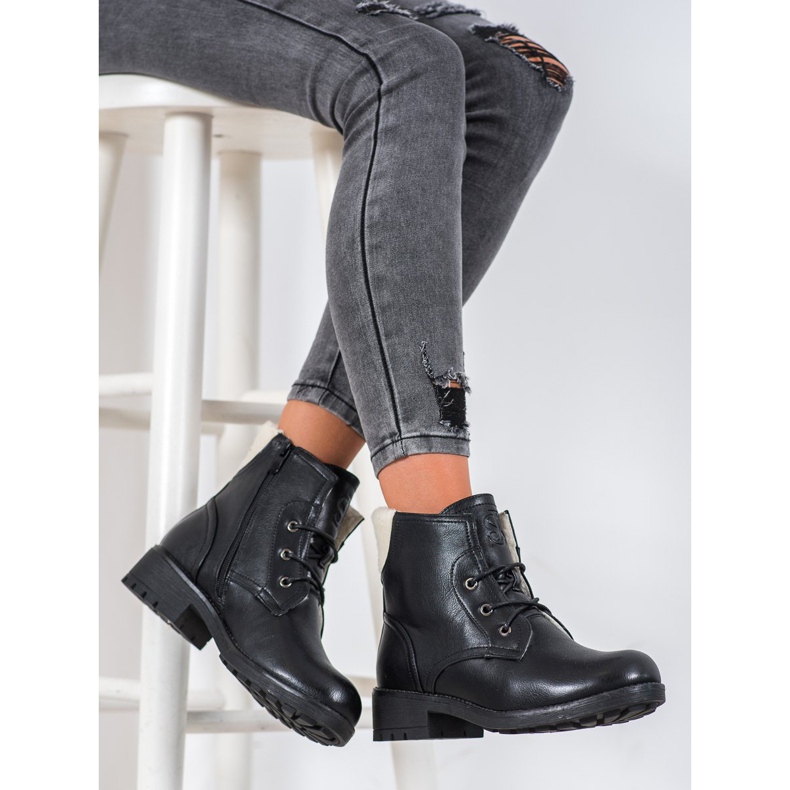 J. Star Boots With Sheepskin black 1