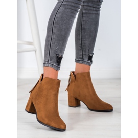 VINCEZA Zipper Boots brown 1 VINCEZA Zipper Boots brown 1