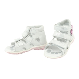 Sandals with a bow Ren But 1489 white silver plated pink 3 Sandals with a bow Ren But 1489 white silver plated pink 3