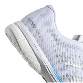 Running shoes adidas adizero Adios 5 M FV7334 white blue silver 2