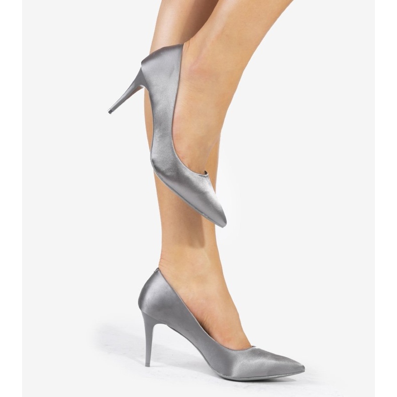 Gray pumps on a LEI-160 heel grey 1