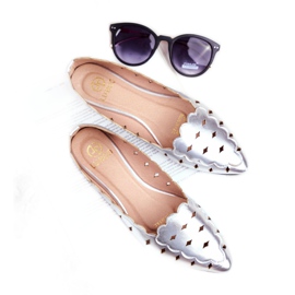 Lu Boo Women's Ballerinas Silver Metallic Dianna 4
