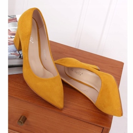 Pumps on the post honey 030-22 ES-1 Yellow 3