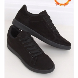 Black suede black women's sneakers 6301 1