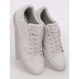 Gray suede gray women's sneakers 6301 grey 2