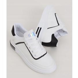 White women's sneakers 1239-Y Black 1
