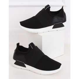 Black 7786-Y Black sports shoes 1