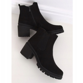 Black boots with wide heels XJ-25 Black 1 Black boots with wide heels XJ-25 Black 1