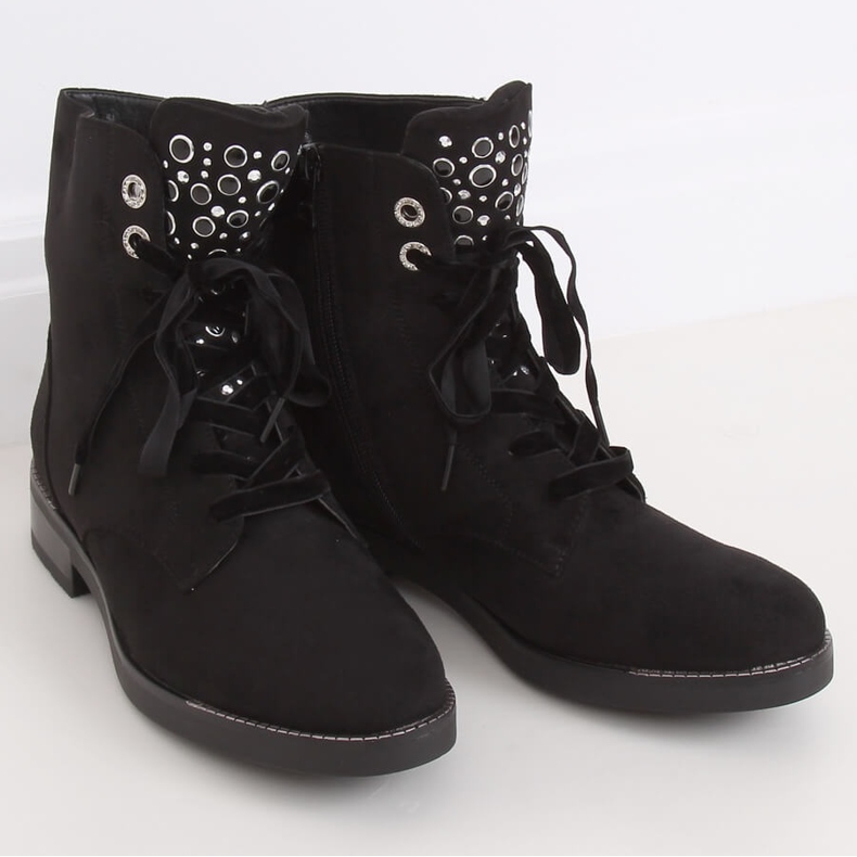 Black lace-up boots BH2537-KB Black 2 Black lace-up boots BH2537-KB Black 2