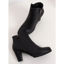 Black F-32 Black high-heeled boots 1