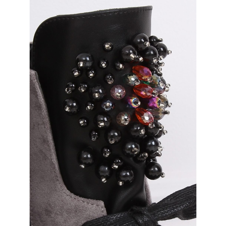 Gray Lace-up boots workery gray NC1062 Gray grey 2