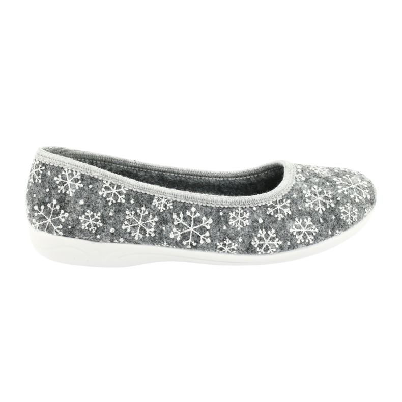 Felt slippers Adanex 24213 snowflake white grey 5