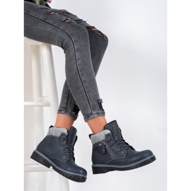 Goodin Warm navy blue hiking boots 1